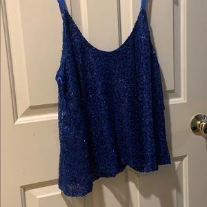 Sparkly blue party shirt